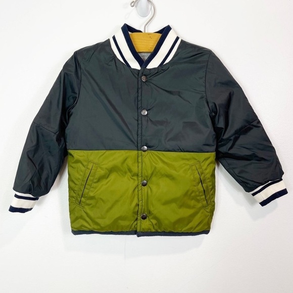 Cat & Jack Boys Reversible Fall/Winter Bomber Full Snap Jacket Playcoat 3T-4T - Picture 3 of 10